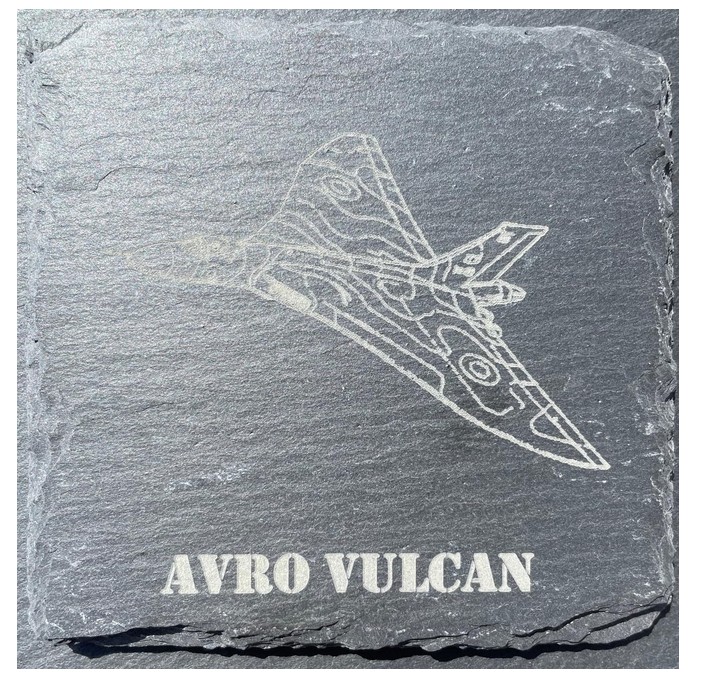 Vintage Aircraft Slate Coaster Set, V-Bomber Collection, 4-Piece - Image 5