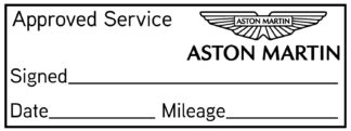 Aston Martin Approved Garage Service Stamp - 38mm x 14mm