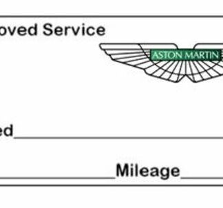 Aston Martin Approved Garage Service Stamp - 38mm x 14mm