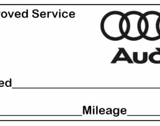 Audi Approved Garage Service Stamp - 38mm x 14mm