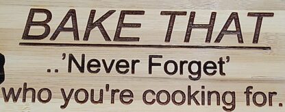 Novelty Take That Themed Bamboo Chopping/Serving Board with Engraved Design, Large Kitchen Board (34 cm x 24 cm) with Hanging Ring, Cooking Quote - Image 3