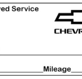 Chevrolet Approved Garage Service Stamp - 38mm x 14mm