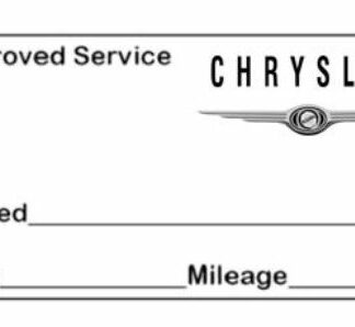 Chrysler Approved Garage Service Stamp - 38mm x 14mm