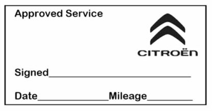Citroen Approved Garage Service Stamp - 38mm x 14mm