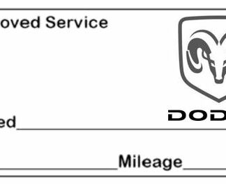 Dodge Approved Garage Service Stamp - 38mm x 14mm