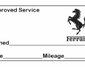 Ferrari Approved Garage Service Stamp - 38mm x 14mm (Copy)