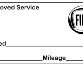 Fiat Approved Garage Service Stamp - 38mm x 14mm