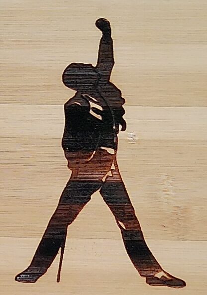 Freddie Mercury - Bohemian Recipe Bamboo Cutting Board with Musical Design, 34 cm x 24 cm Wooden Chopping Block, Decorative Kitchen Board - Image 3
