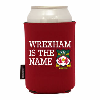 Handy Stamps UK Official Wrexham AFC Can Cooler, Red Foam Insulated Drinks Sleeve, Standard 330ml Size with Club Crest, Football Supporter Merchandise