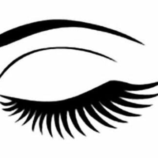 Closed Eye/Eyelash - 11mm Loyalty Card Stamp - With 5 colour choices