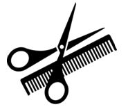 Scissors and Comb - 11mm Loyalty Card Stamp - With 5 colour choices