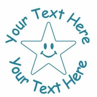 Smiley Star - 22mm Personalised School Teacher Stamp