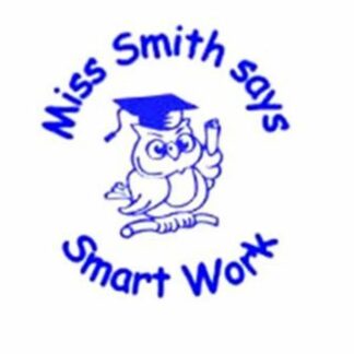 Smart owl - 22mm Personalised School Teacher Stamp