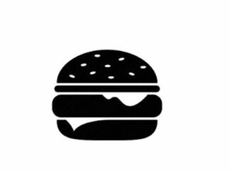 Hamburger - 11mm Loyalty Card Stamp - With 5 colour choices
