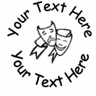 Drama masks - 22mm Personalised School Teacher Stamp