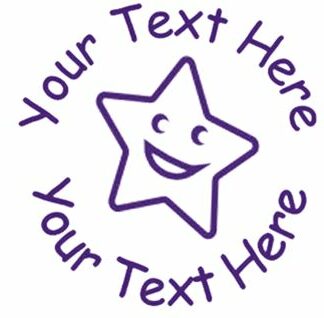 Happy Star - 22mm Personalised School Teacher Stamp