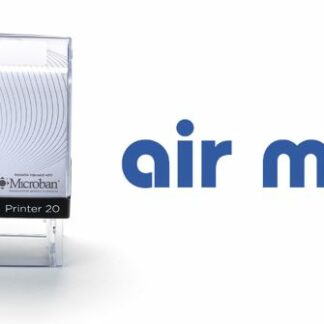 AIR MAIL - 38mm x 14mm Office Stamp Blue Ink