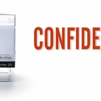 CONFIDENTIAL - 38mm x 14mm Office Stamp Red Ink