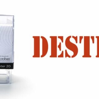 DESTROY - 38mm x 14mm Office Stamp Red Ink