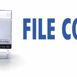 FILE COPY - 38mm x 14mm Office Stamp Blue Ink