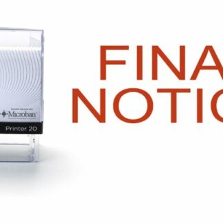 FINAL NOTICE - 38mm x 14mm Office Stamp Red Ink