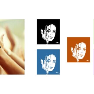 MICHAEL JACKSON Hand Stamp - Ideal for events/parties etc. 28mm x 28mm Choice of colours