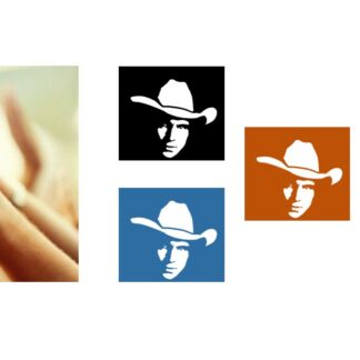 COUNTRY & WESTERN/GARTH BROOKS Hand Stamp - Ideal for events/parties etc. 28mm x 28mm Choice of colours