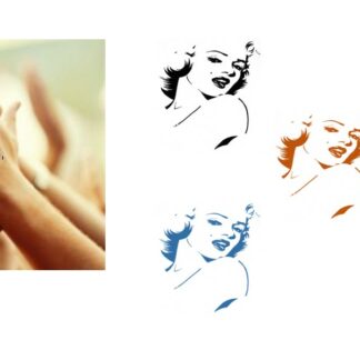 MARILYN MONROE Hand Stamp - Ideal for events/parties etc. 28mm x 28mm Choice of colours