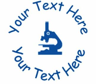 Microscope - 22mm Personalised School Teacher Stamp