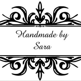 Handmade by 'Your name' Personalised self inking craft stamp - 64 x 40mm