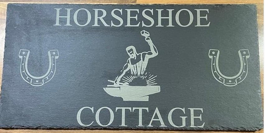 Large 500mm x 250mm Personalised slate house sign Mounting Screws Included