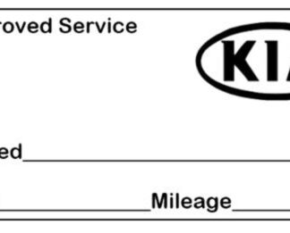 Kia Approved Garage Service Stamp - 38mm x 14mm