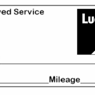 Lucas Approved Garage Service Stamp - 38mm x 14mm