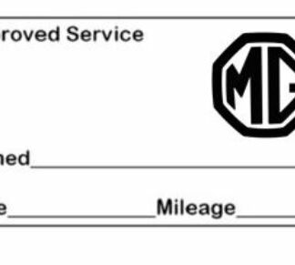 MG Approved Garage Service Stamp - 38mm x 14mm
