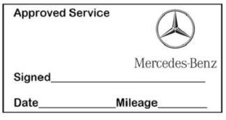 Mercedes Approved Garage Service Stamp - 38mm x 14mm