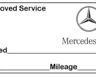 Mercedes Approved Garage Service Stamp - 38mm x 14mm