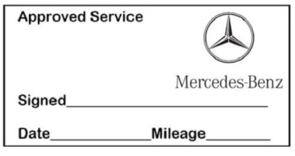 Mercedes Approved Garage Service Stamp - 38mm x 14mm