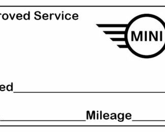 Mini Approved Garage Service Stamp - 38mm x 14mm