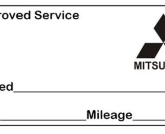 Mitsubishi Approved Garage Service Stamp - 38mm x 14mm