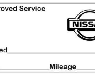 Nissan Approved Garage Service Stamp - 38mm x 14mm