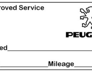 Peugeot Approved Garage Service Stamp - 38mm x 14mm