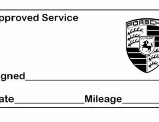 Porsche Approved Garage Service Stamp - 38mm x 14mm
