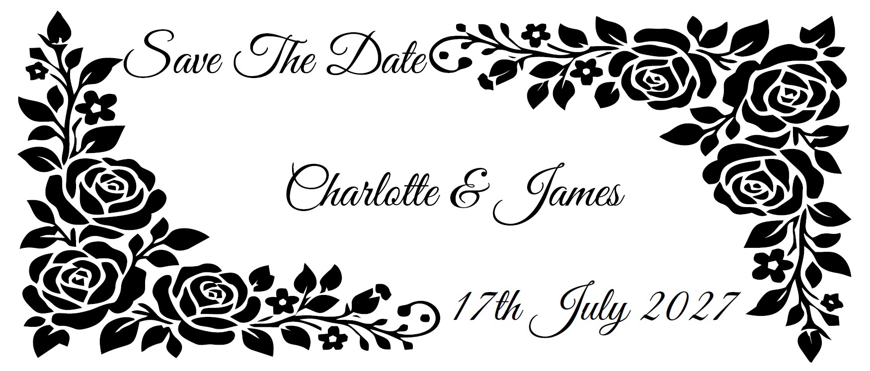 Personalised Save the Date Wedding Self-Inking Stamp, 69 x 30mm - Image 3