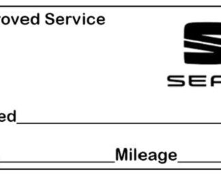 Seat Approved Garage Service Stamp - 38mm x 14mm
