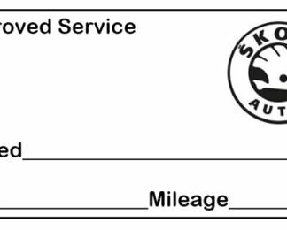 Skoda Approved Garage Service Stamp - 38mm x 14mm