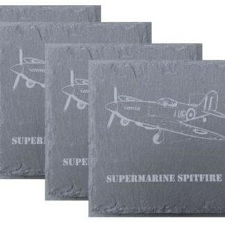 Supermarine Spitfire Slate Coasters, Set of 4, 10cm x 10cm