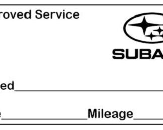 Subaru Approved Garage Service Stamp - 38mm x 14mm
