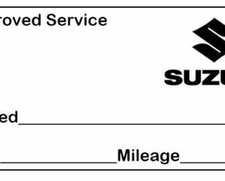 Suzuki Approved Garage Service Stamp - 38mm x 14mm