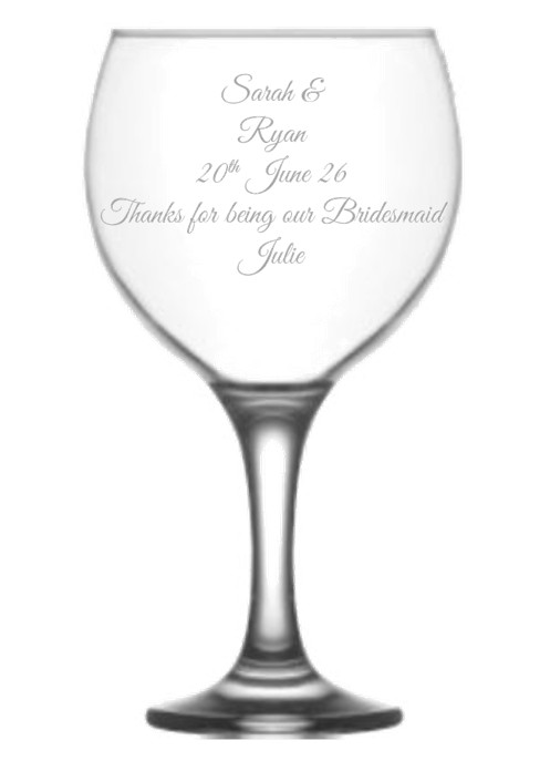 Wedding Day Personalised Bridesmaids/Groomsmen/Father/Mother of Bride/Groom Glasses - Image 2