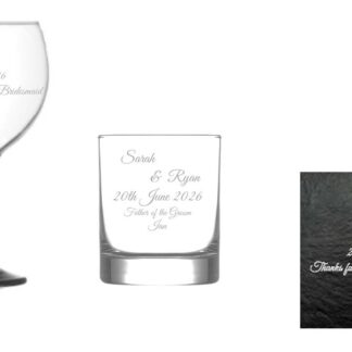 Wedding Day Personalised Bridesmaids/Groomsmen/Father/Mother of Bride/Groom Glasses